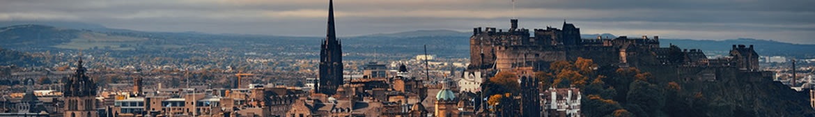 Edinburgh city skyline viewed from Calton Hill