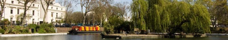 View of the part of West London known as Little Venice in Paddington